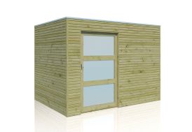 Abri de Jardin en Bois d’Épicéa Traité Gardenas Qube 6 m²