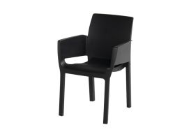 Chaise de jardin en résine Evelyn noir