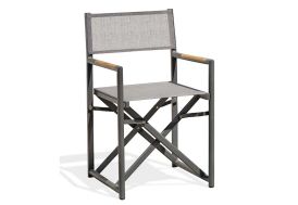 Fauteuil de Jardin Pliant en Aluminium et Textilène Paris Garden Honfleur