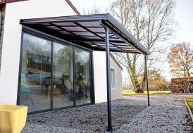 Tonnelle en alu et toiture polycarbonate 6 mm 12,04 m² Habrita