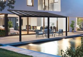 Pergola adossée en aluminium et polycarbonate Stockholm Canopia Palram