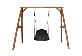 Portique en Bois de Hemlock Balançoire Nid d’Oiseau Ovale Axi Marron