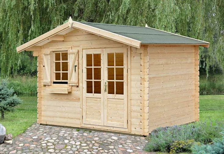 Abri de Jardin Bois Prunes (348x248x250) 34 mm