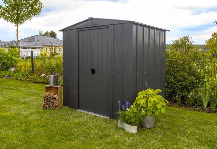 Abri de Jardin en Métal Gris Spacemaker Acier Galvanisé – 3 m²