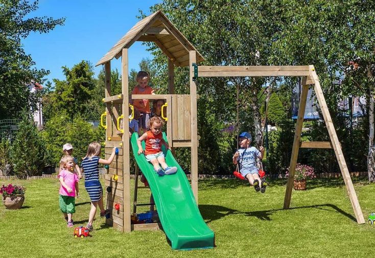 Aire de Jeux Carol 2 : Toboggan + Escalade + Balançoire