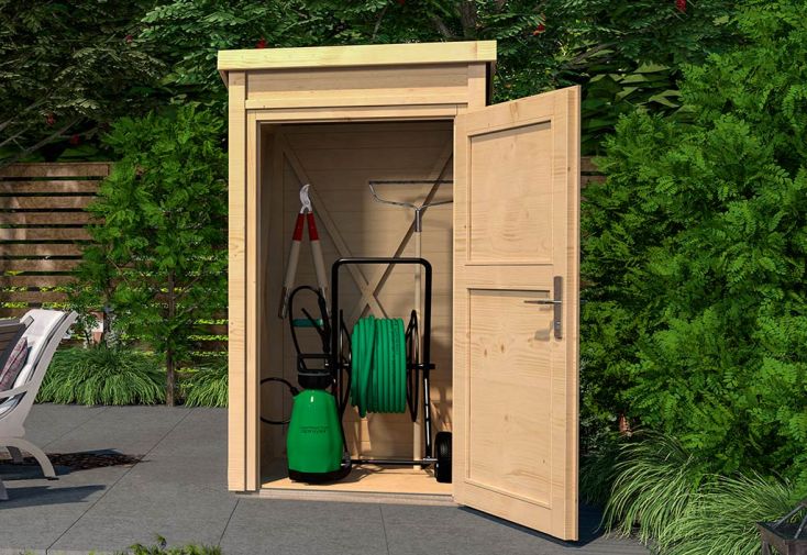 Armoire de Jardin en Bois d’Épicéa 95 x 102 x 200 cm (4 Coloris)