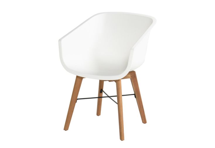 Chaise de jardin en bois d’acacia et résine Amalia (lot de 2)