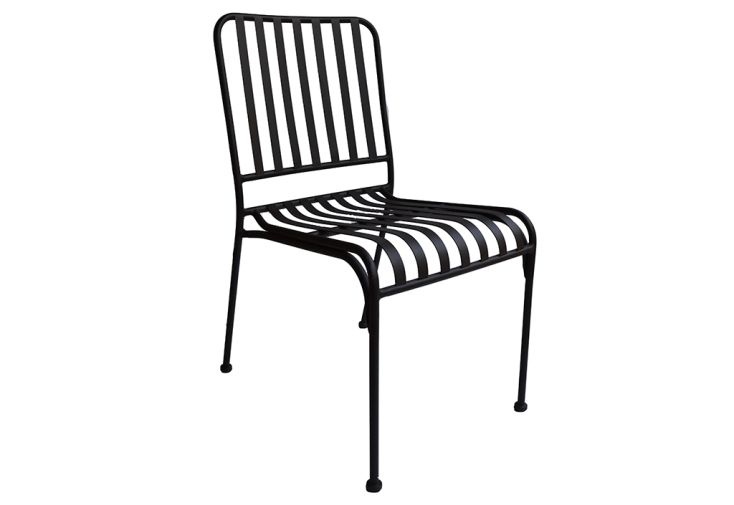Chaise de Jardin Empilable en Acier Mosaïque (Lot de 4)