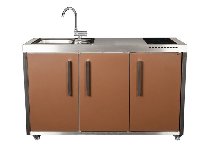 Cuisine extérieure avec évier, réfrigérateur, plaque à induction – MO 150