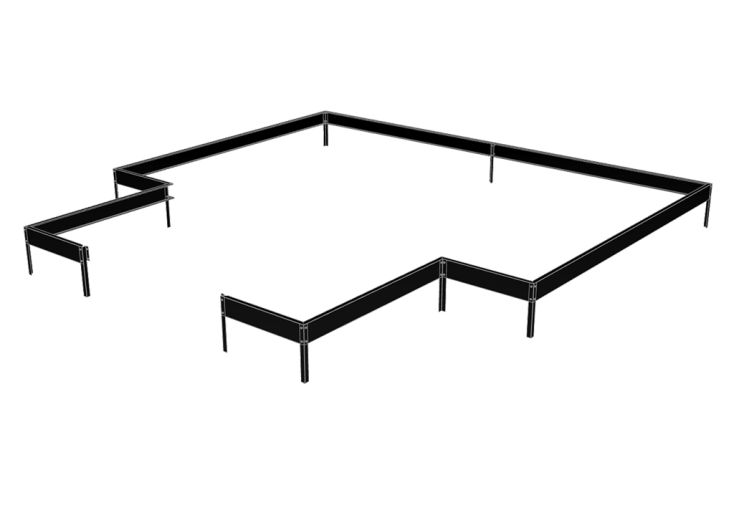 Embase pour Serre de Jardin en Acier Galvanisé Halls Garden Room