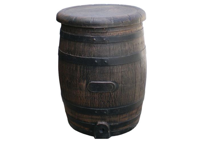 Fauteuil de Jardin Imitation Tonneau en Bois 40 x 55 cm