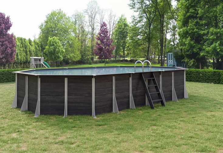 Piscine hors-sol en composite et acier Agon 4,30 x 7,50 m